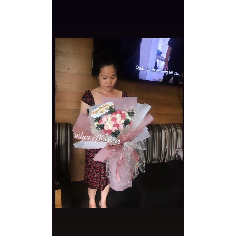 Bó hoa sáp mix màu lãng mạn