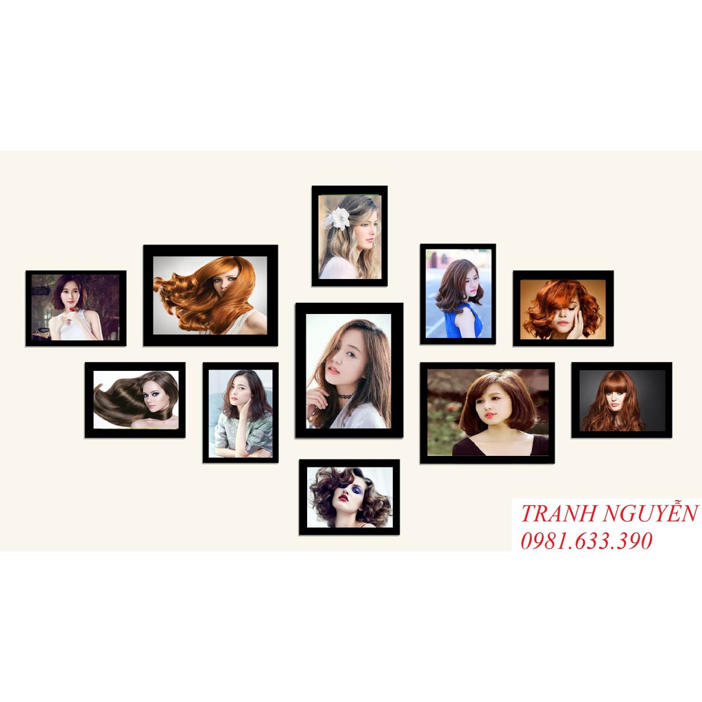 Bộ 11 Tranh Salon tóc nam nữ