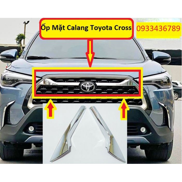 Thanh ốp mặt ca lăng xe Toyota Corolla Cross 2020, 2021, 2022, 2023 mạ crom cao cấp