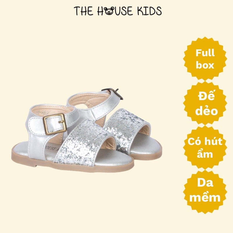 Sandal Cho Bé Gái Sandal Trẻ Em Cao Cấp THE HOUSE KIDS Nhũ Bạc