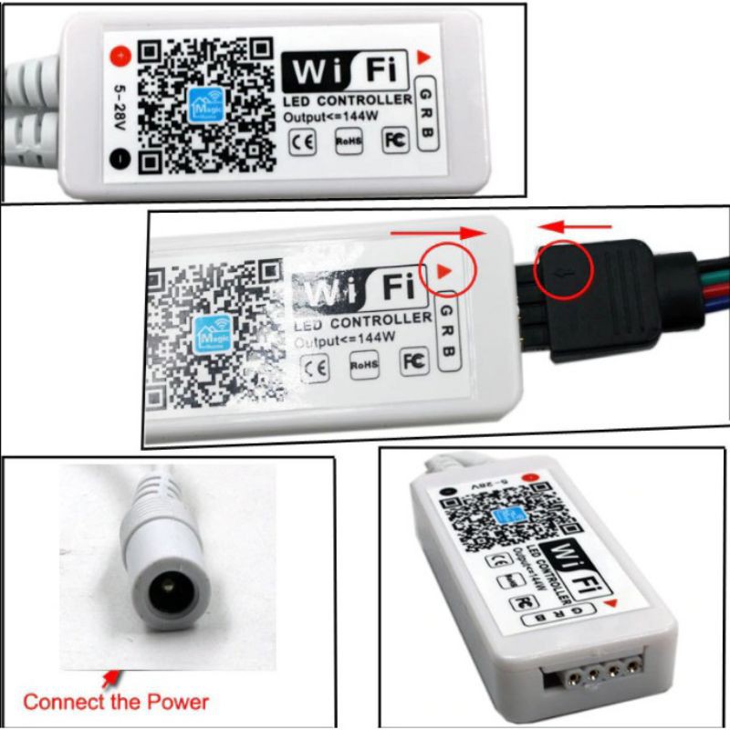 Bộ Đèn Led 5050 Rgb Thông Minh Điều Khiển Bằng Bluetooth / Wifi