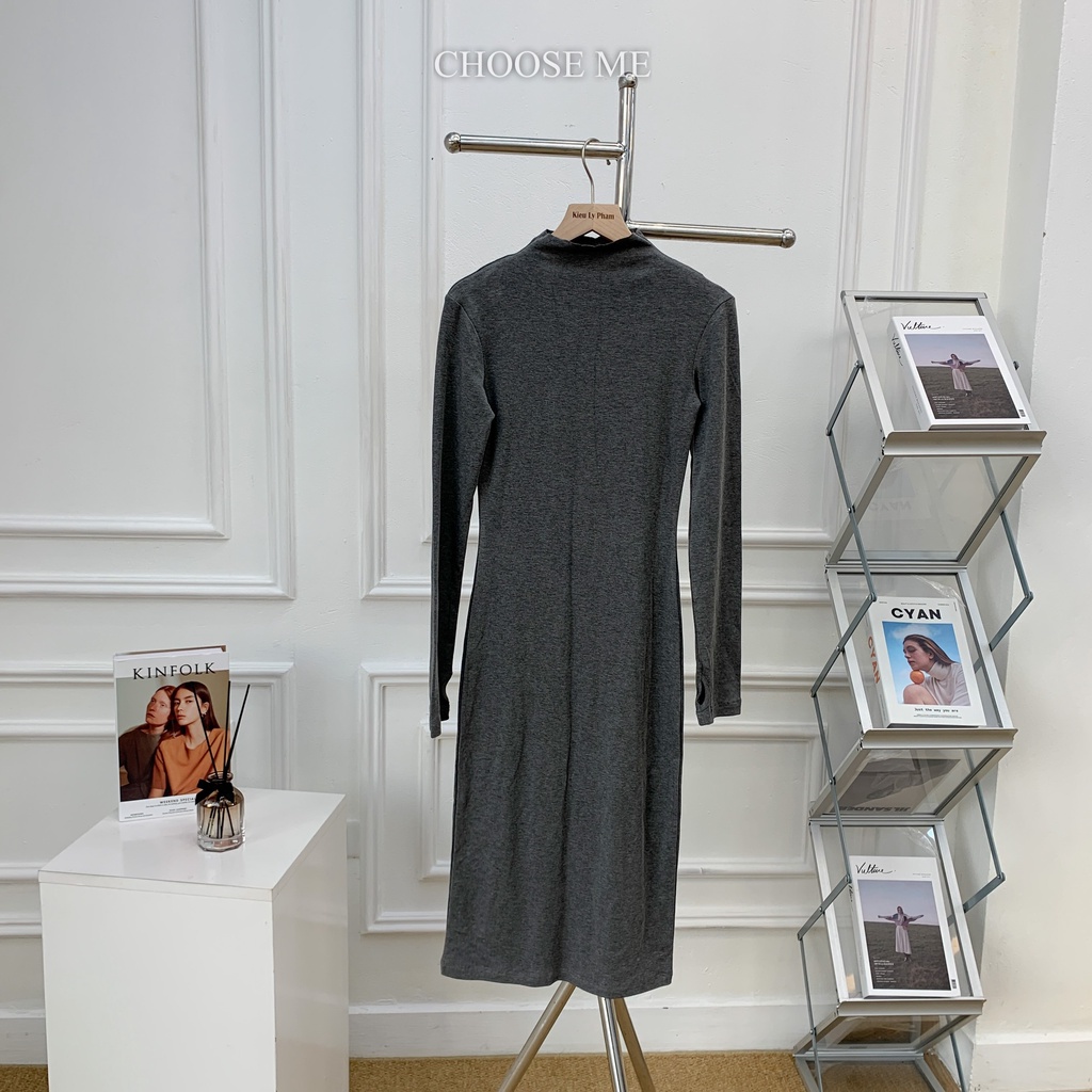 Váy Body Trơn Dài Tay, Váy Body Chất Liệu Thun Co Giãn, Đầm Dáng Ôm - Choose Me KLP | BigBuy360 - bigbuy360.vn