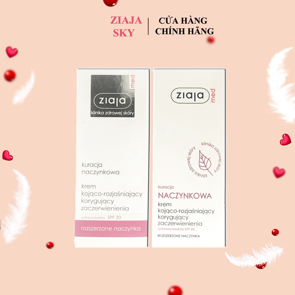 Kem Dưỡng Giãn Mao Mạch Dành Cho Da Khô Ziaja Med 50ml