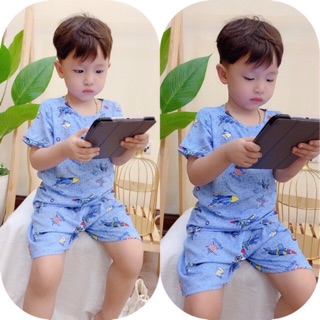 Bộ lanh lụa cho bé trai