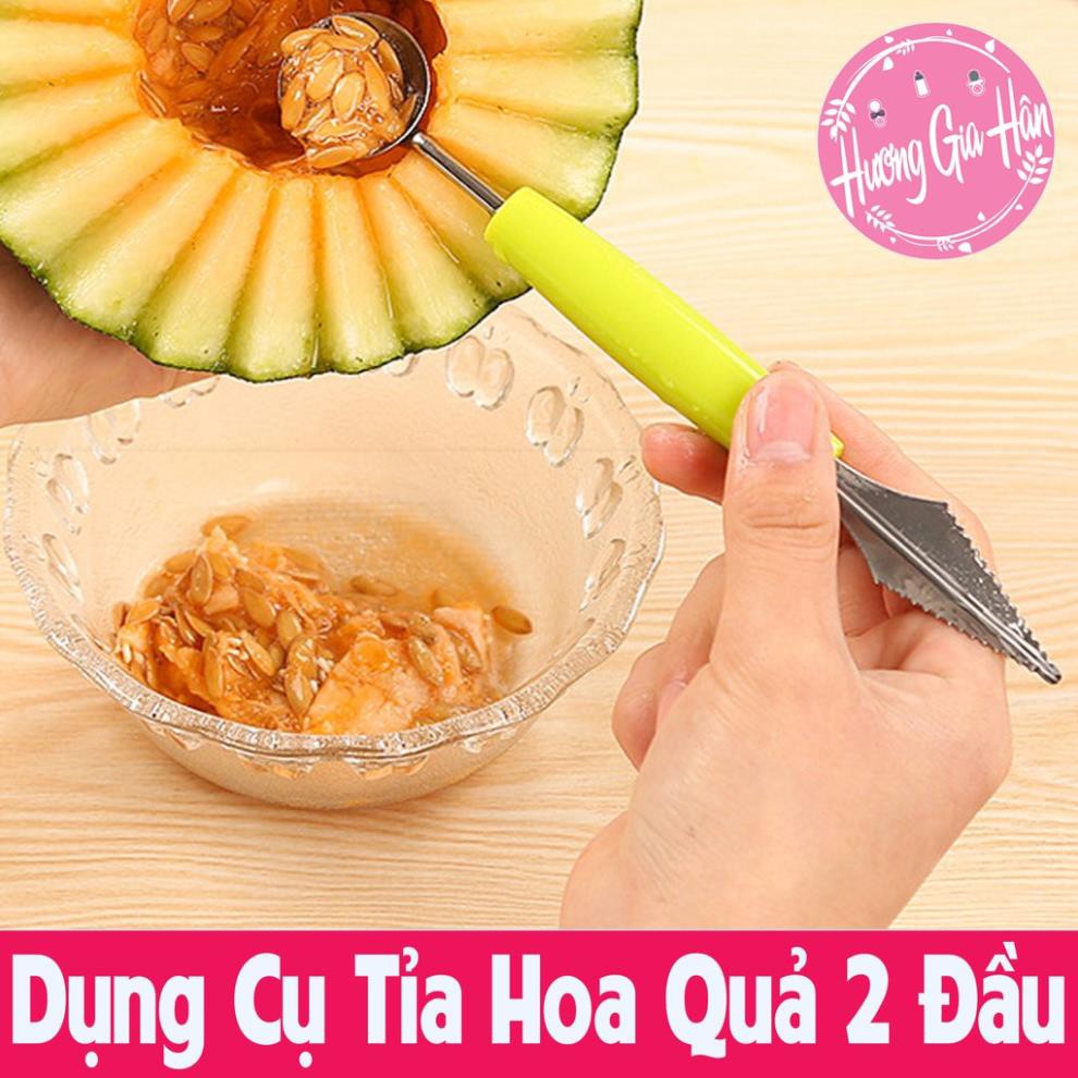 Dụng Cụ Tỉa Hoa Quả 2 Đầu , Muỗng Múc Trái Cây, Muỗng Bingsu [Thanh Mai Shop]