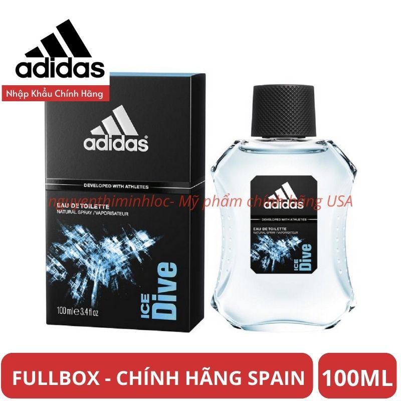 Nước Hoa ADIDAS ICE DIVE EDT 100ml - Nước hoa xịt thân nam, nước hoa xịt body