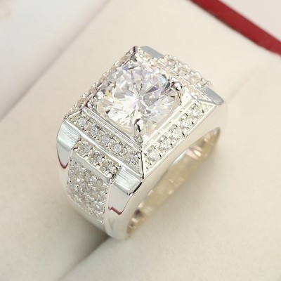 Nhẫn bạc nam mặt đá giá rẻ đẹp NNA0110 Trang Sức TNJ