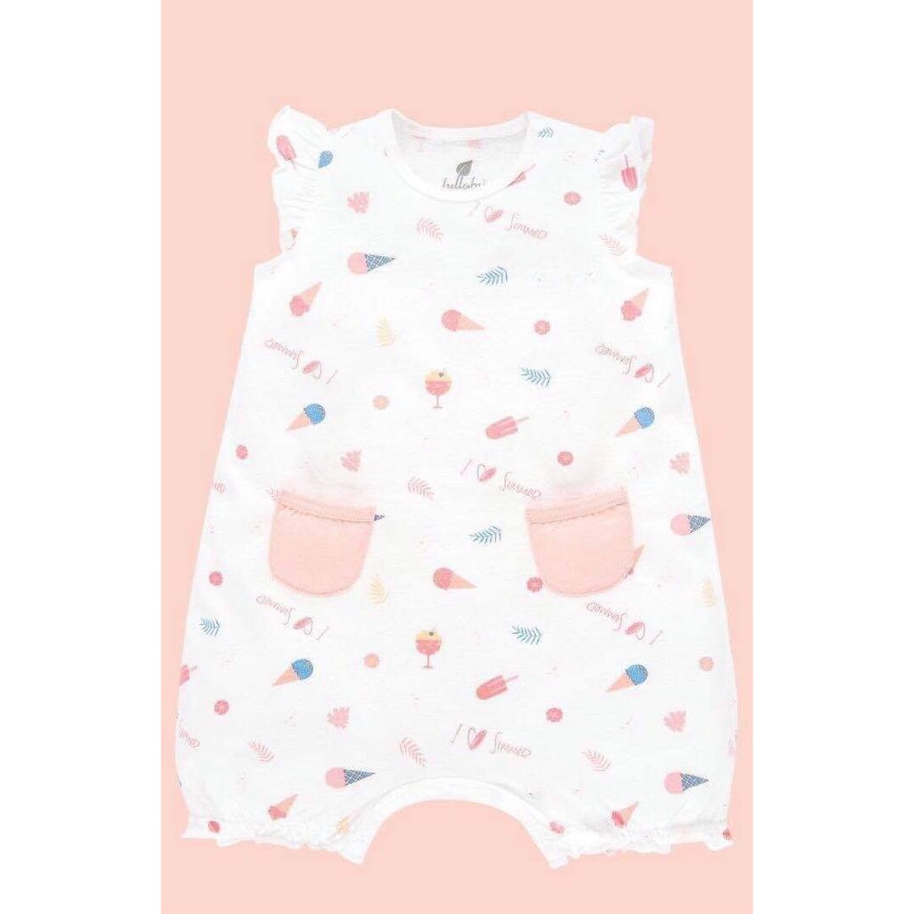 [Chính hãng]Body túi trước họa tiết bé gái chất cotton cao cấp an toàn cho bé Lullaby chính hãng