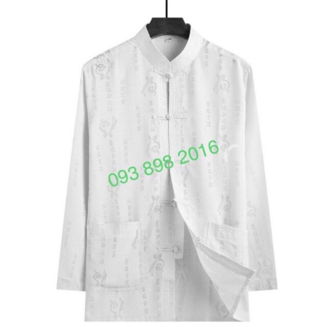 Áo đũi dài tay cổ tàu nam trung niên tặng bố
