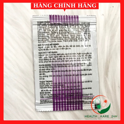 Dầu gội sạch gầu hết ngứa da đầu ngăn tiết bã nhờn tróc vẩy HAIRCARE cho mái tóc mềm mượt hết khô xơ chẻ ngọn