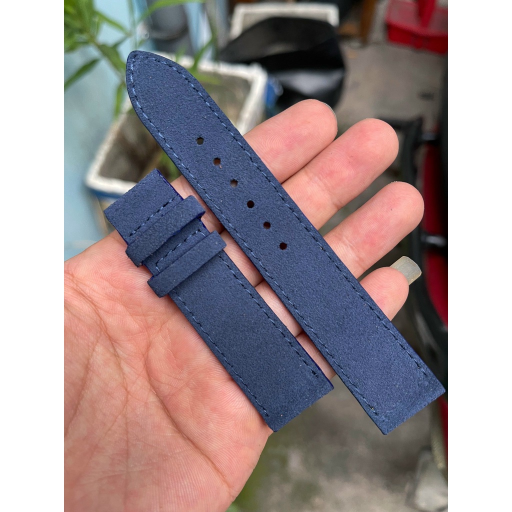 Dây đồng hồ da bò lộn khâu viền Lót zenmat chống thấm cao cấp, Có size lẻ, nhiều màu, Tặng kèm KHÓA, CHỐT VÀ TOOL