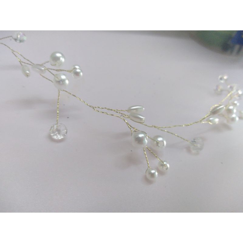 Dây cài tóc cô dâu kết hạt 👰👰👰