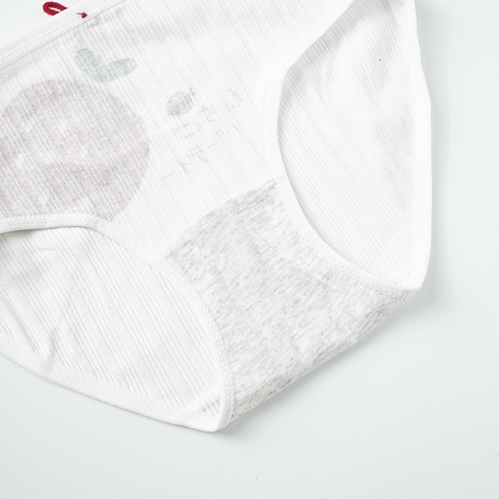 Quần lót nữ cotton 100% thấm hút tốt, mềm mại, họa tiết cherry đáng yêu, freesize từ 40-50kg by BECHIPI - QL0770 | BigBuy360 - bigbuy360.vn