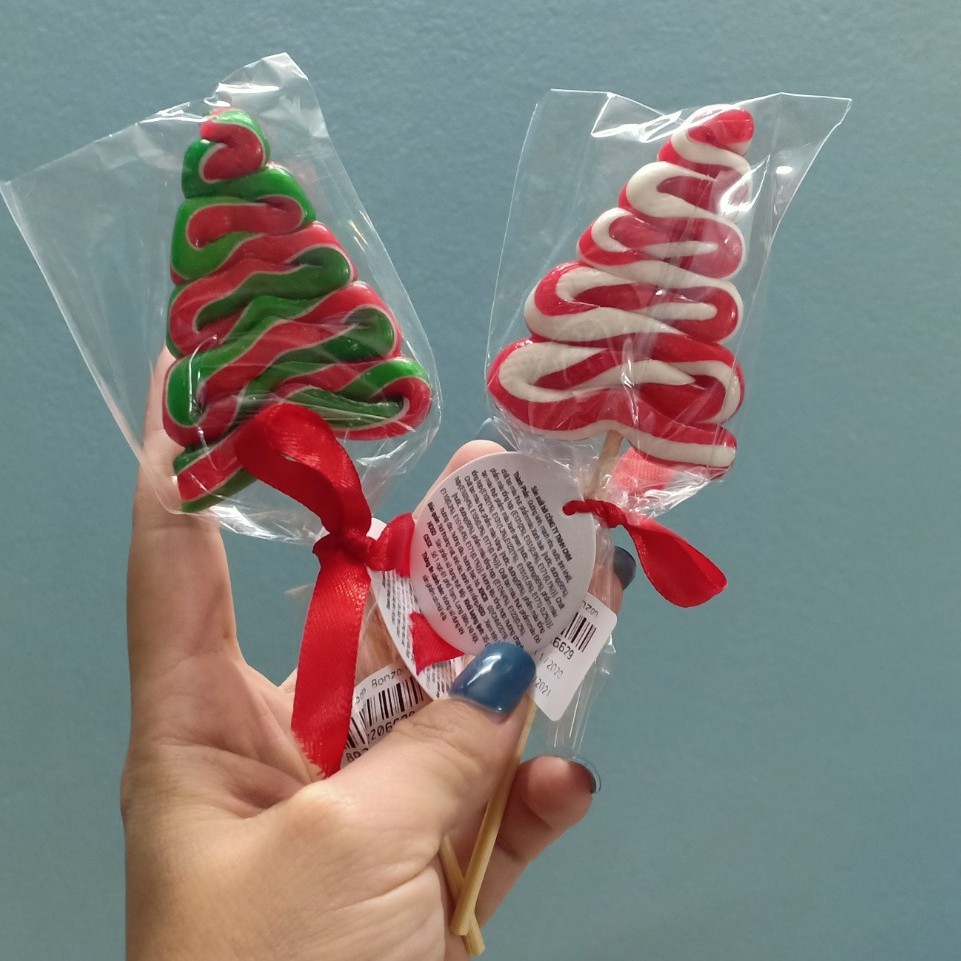 Kẹo gậy giáng sinh cỡ lớn hình cây thông