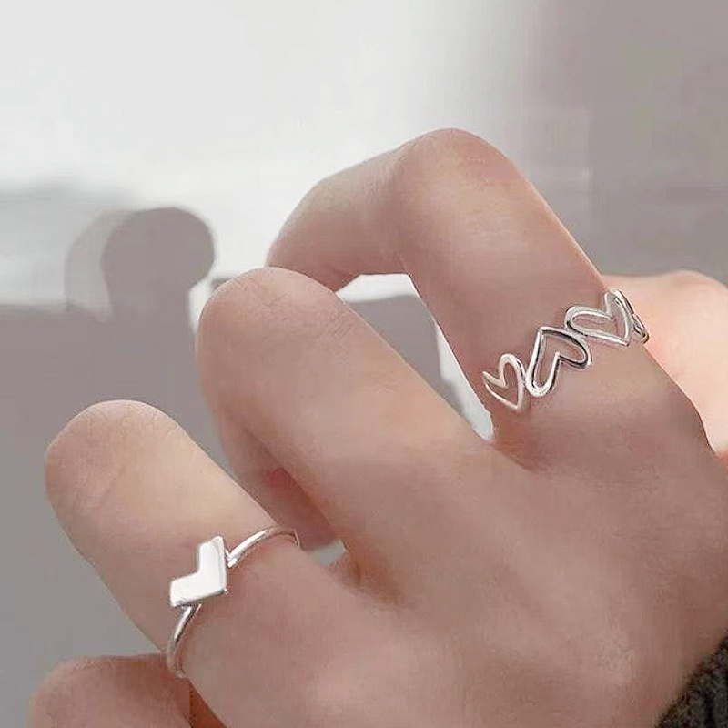 Nhẫn hình trái tim xinh xắn thời trang cho nữ