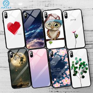 Ốp điện thoại kính cường lực khung tpu mềm hoạ tiết hoạt hình cho Samsung Galaxy A51 A71 A70 A70S