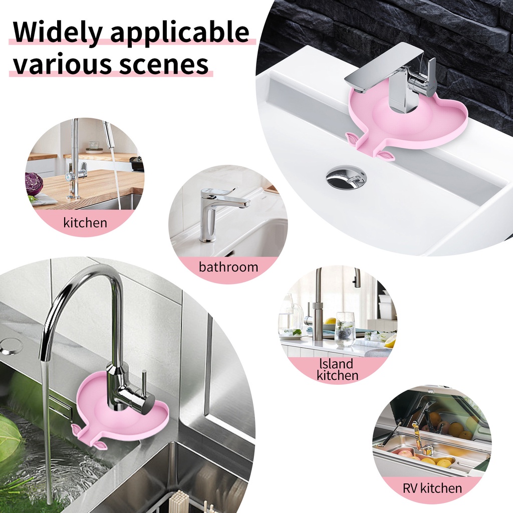 Tấm Silicone Gắn Vòi Nước Nhà Bếp/Nhà Tắm Chống Bắn Nước