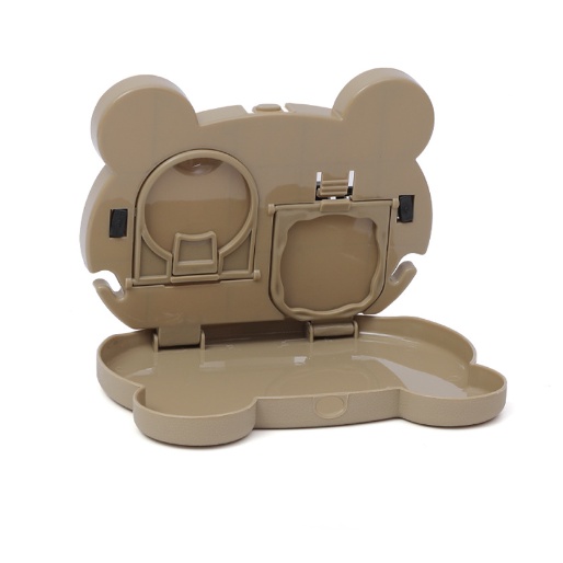 Bàn ăn hình gấu gấp gọn treo sau ghế xe hơi