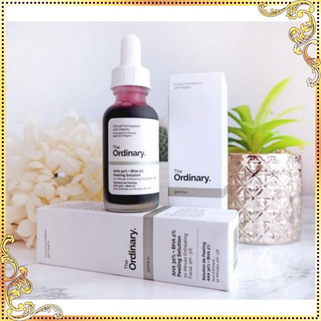 The Ordinary AHA 30%+BHA 2% Peeling Solution Serum Thanh Lọc Da, Dành Cho Da Mụn, Thâm