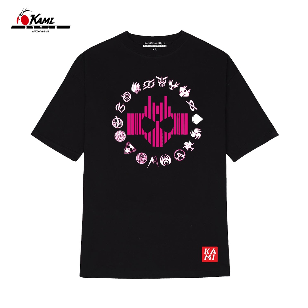 Áo thun Decade 20th tay lỡ - BST Kamen Rider 20th - Unisex Form rộng - Màu đen