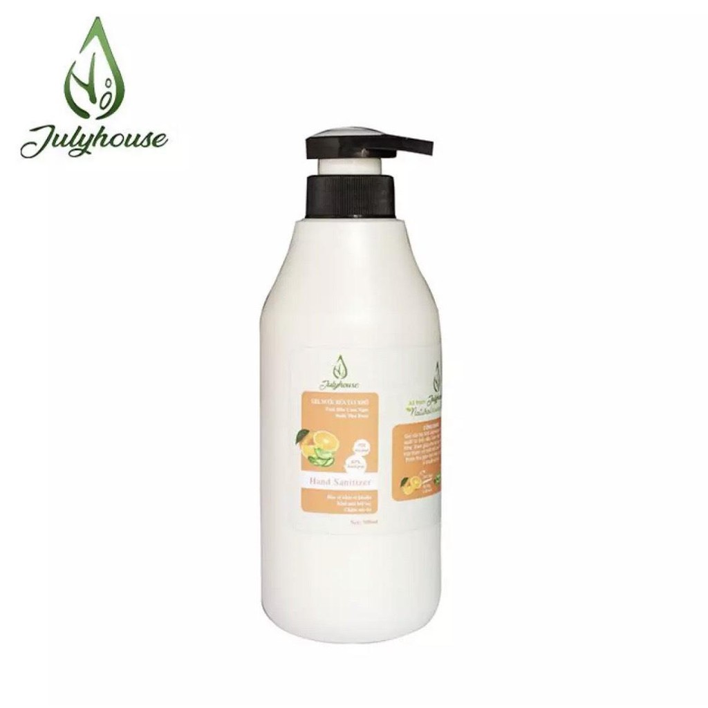 Gel Rửa Tay Khô Nha Đam chiết xuất từ Tinh Dầu Vỏ Bưởi/ Cam Ngọt 500ml JULYHOUSE (mùi ngẫu nhiên) | BigBuy360 - bigbuy360.vn