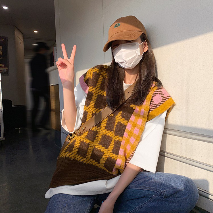 Áo ghi lê SUXI cổ chữ V dáng rộng thời trang mùa thu dành cho nữ