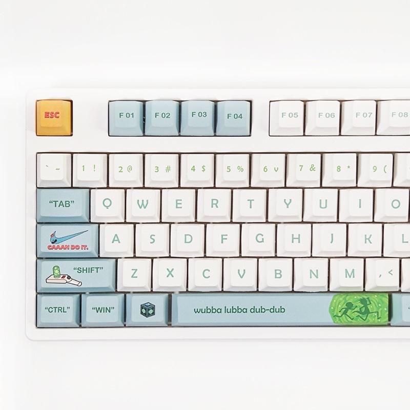 Rick and Morty Keycaps Cherry Profile Anime PBT Dye Sub Bàn phím cơ học Keycap