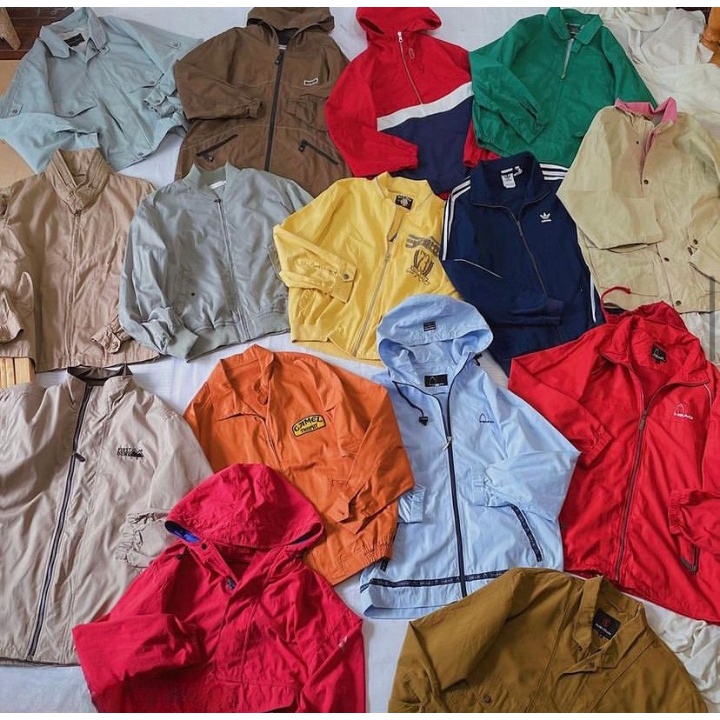 Áo Khoác 2hand, Jacket, Áo Khoác Dù Nam Nữ Cao Cấp Secondhand Đẹp Mới Xịn Form Rộng 2 Lớp Gió Unisex Hàng Tuyển Đẹ Chất