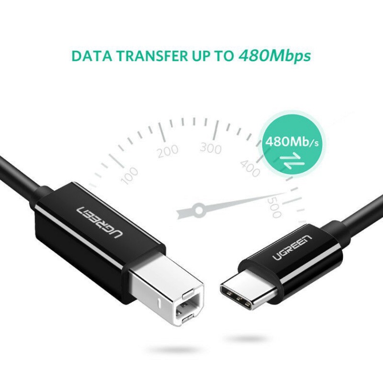 Cáp USB Type C to USB-B Printer Ugreen 50446 40417 US241 - Hàng Chính Hãng