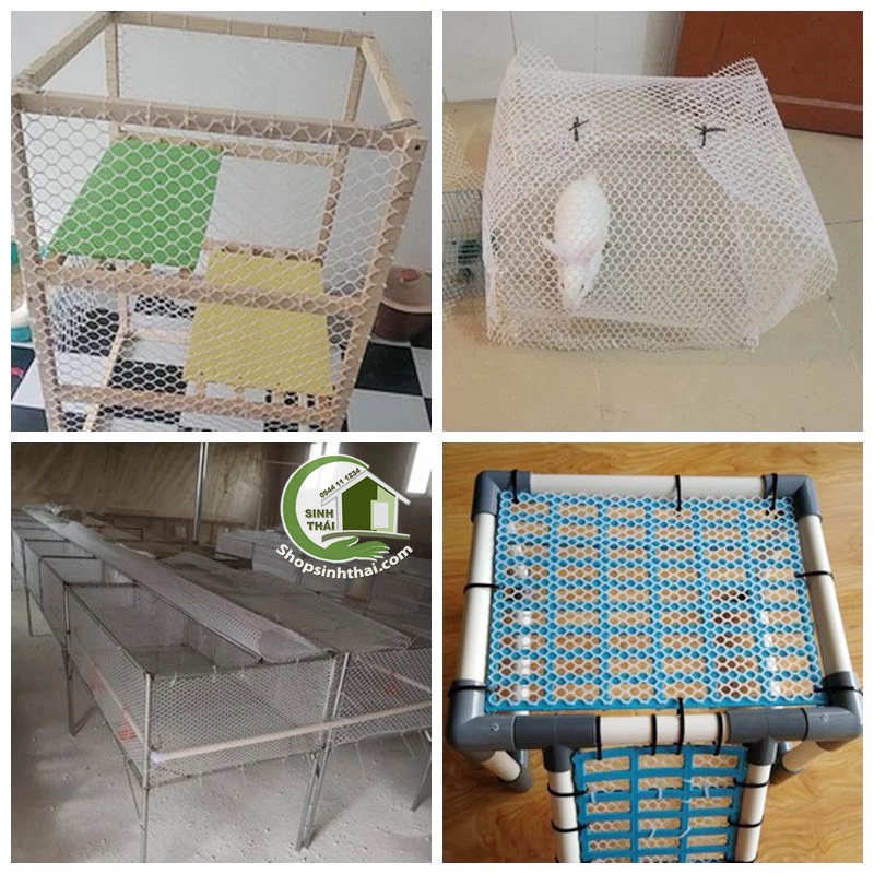 Lưới nhựa lỗ tròn mắt cáo làm hàng rào, che lan can, làm chuồng  - Chọn màu