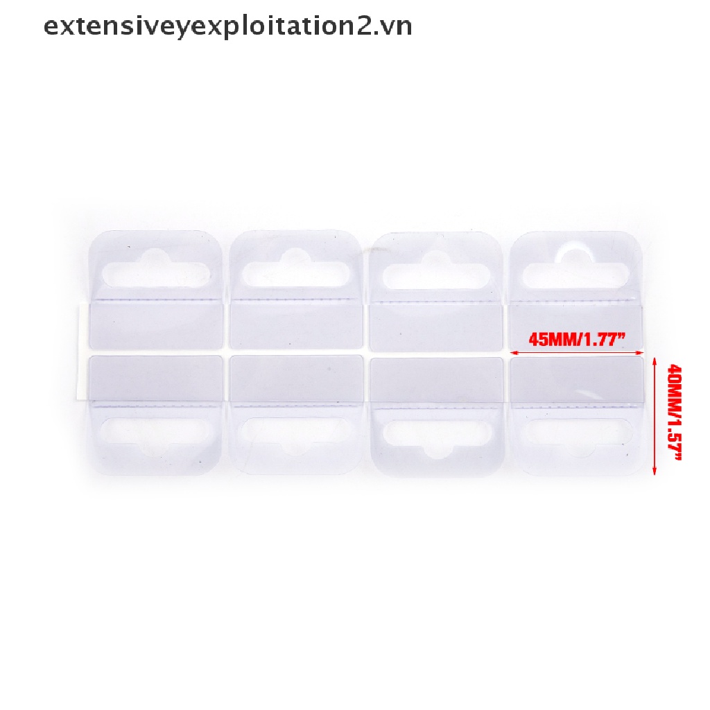 Set 100 thẻ dùng treo gắn bao bì đóng gói bằng PVC dùng trưng bày sản phẩm