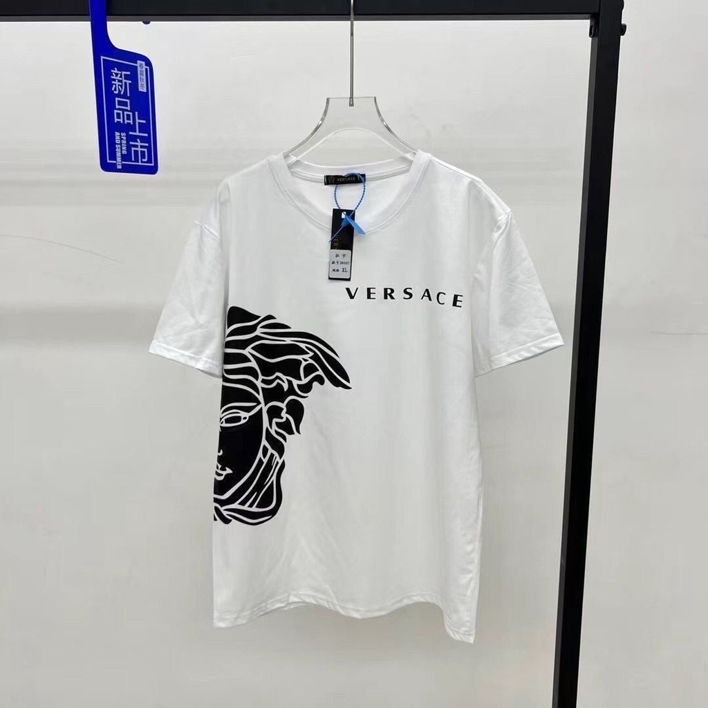 Áo Thun Tay Ngắn Cổ Tròn In Hình Nhãn Hiệu Và Nhãn Hiệu Thời Trang Unisex
