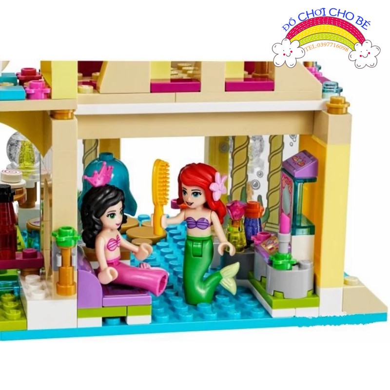 (CÓ SẴN) Lắp ghép Mô hình friends Cung Điện Nàng Tiên Cá bela 10436 Ariel Princess