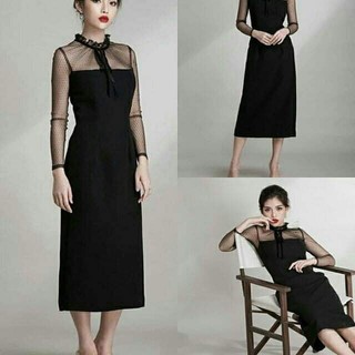 Váy body phối ren tay