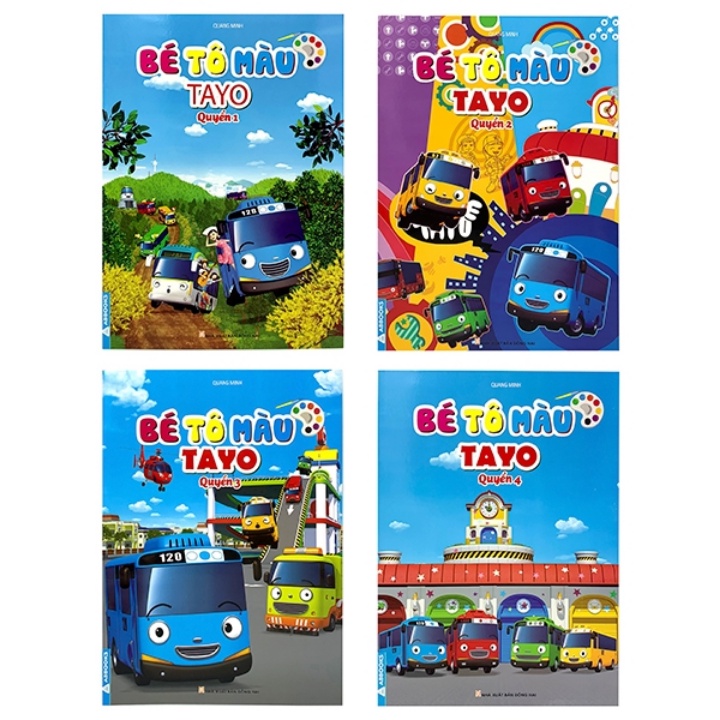 Sách - Combo Bé Tô Màu Tayo (Bộ 4 Cuốn)