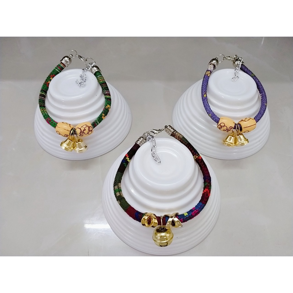 Vòng thổ cẩm kèm lục lạc cho chó mèo handmade - Jpet Shop