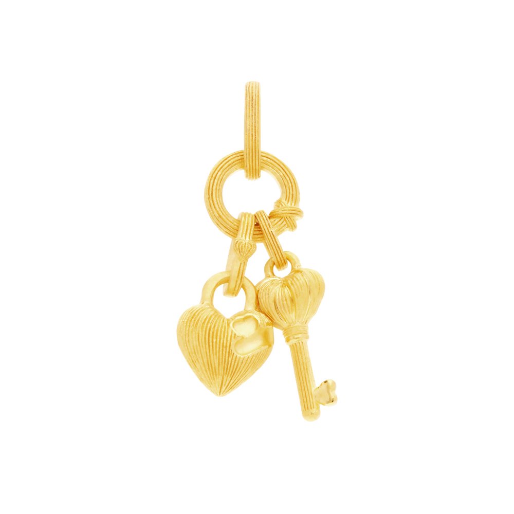 PRIMA Mặt Dây Chuyền Vàng 24K - BST Precious Love - Ổ Khóa Và Chìa Khóa - 111P1776