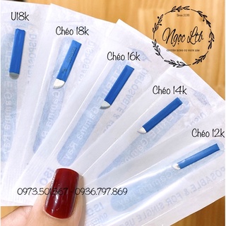 Dao khắc 0.2 Xanh chuyên dùng điêu khắc chân mày (10 chiếc)