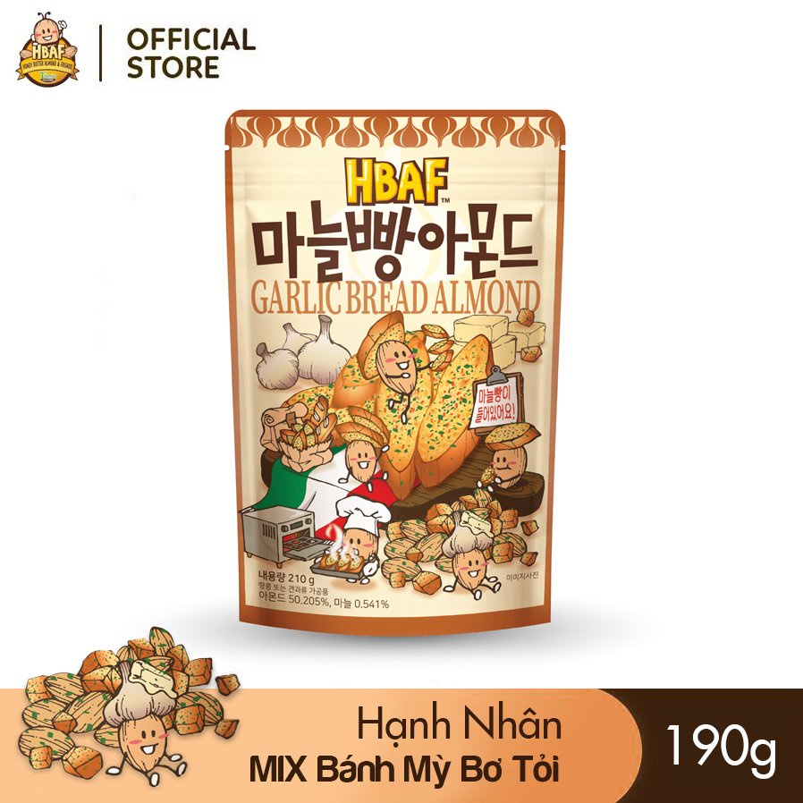 Hạnh Nhân Tẩm Vị HBAF 4 Vị Tự Chọn - Gói 210g