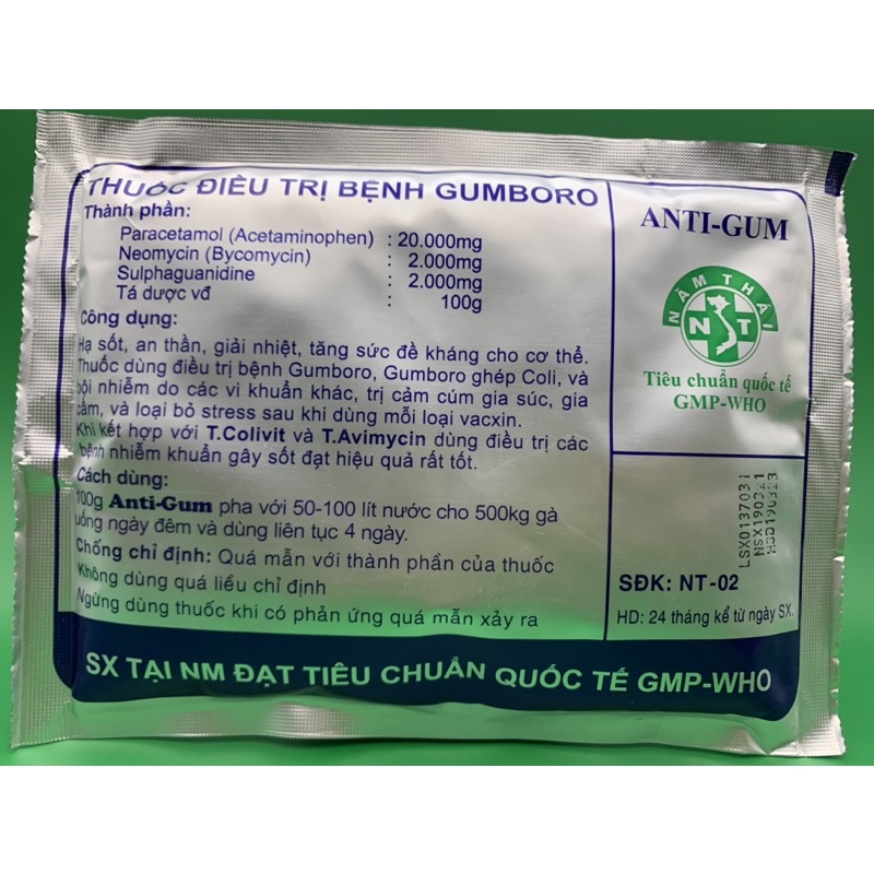 ANTI GUM 100g - dùng tốt cho gà