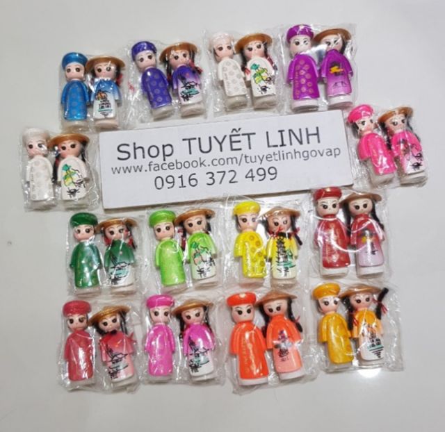 Cặp búp bê dâu rể VN có nam châm hít dán tủ lạnh 20k /cp