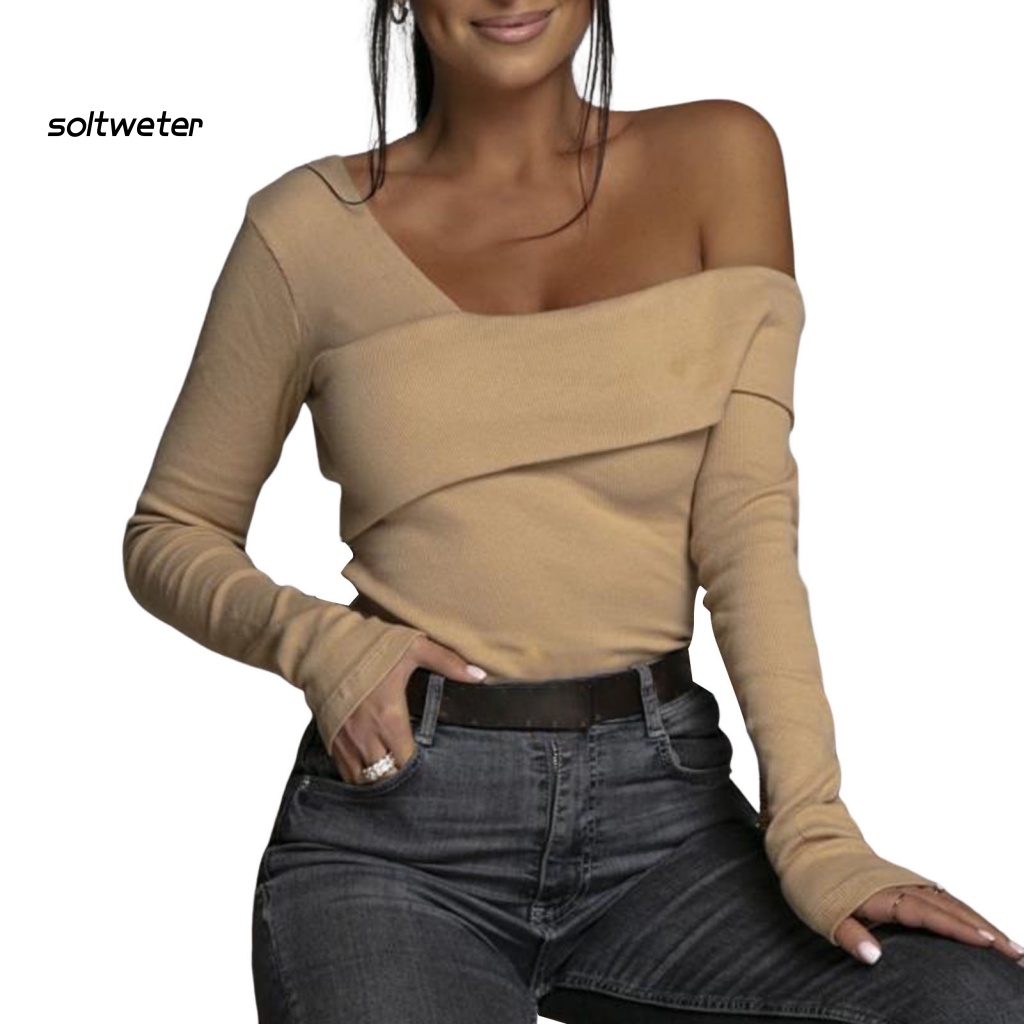 Áo Thun Dáng Ôm Hở Vai Chống Dầu Phong Cách Đường Phố Quyến Rũ Cho Nữ