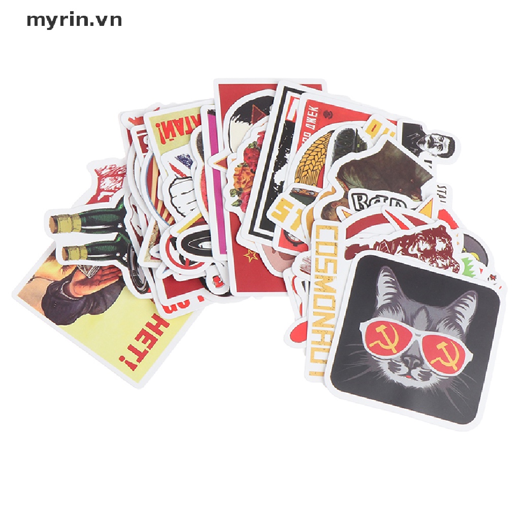 Set 50 Sticker Dán Ván Trượt Trang Trí