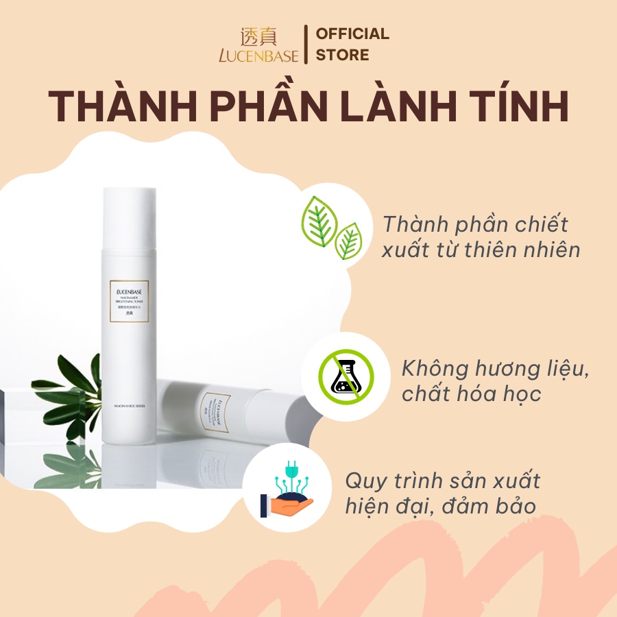 Toner nước hoa hồng Niacinamide LUCENBASE làm sáng da 120ml | BigBuy360 - bigbuy360.vn