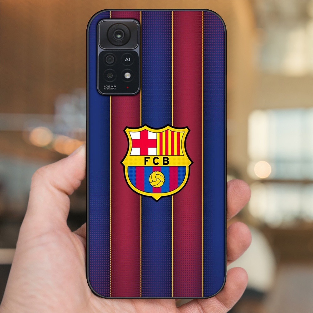 Ốp lưng Xiaomi Redmi Note 11 Pro 5G viền đen in hình Barcelona Barca