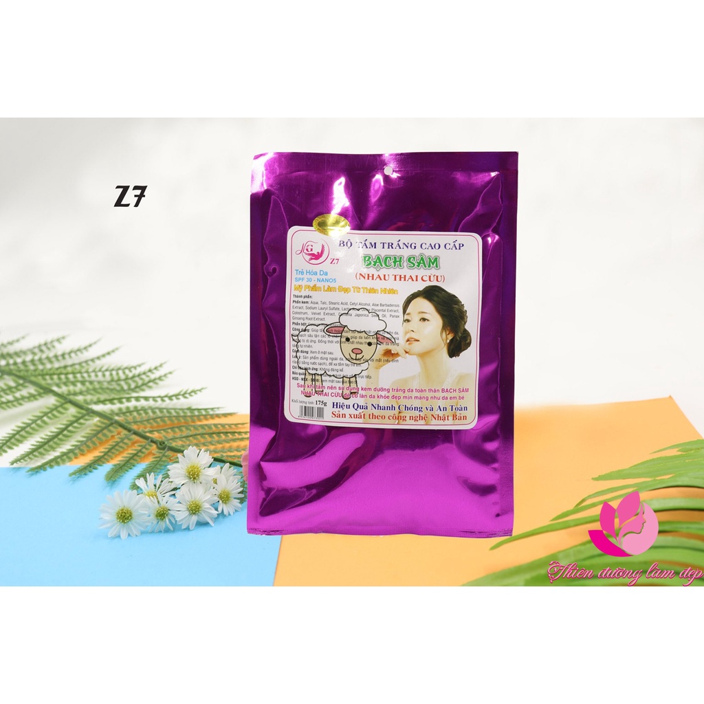 Bộ tắm trắng cao cấp dưỡng chất Nhau Thai Cừu Z7 BẠCH SÂM