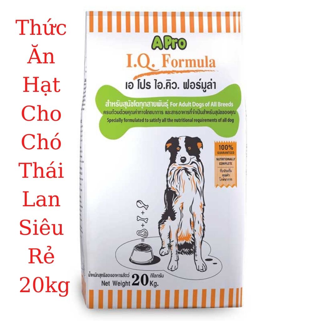Thức ăn hạt khô cho chó siêu rẻ Apro IQ 20kg (500gx40g)