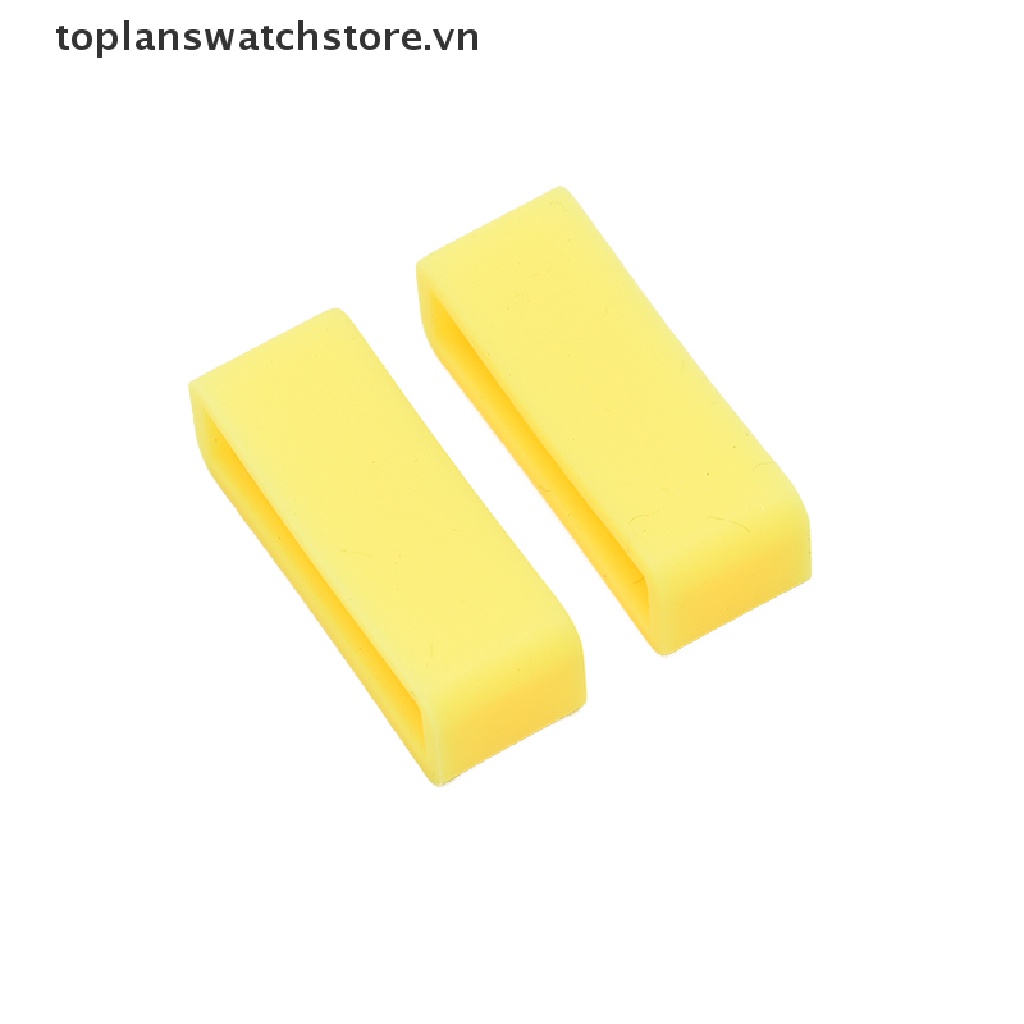 Set 2 Dây Đeo Đồng Hồ Bằng Silicon Nhiều Màu