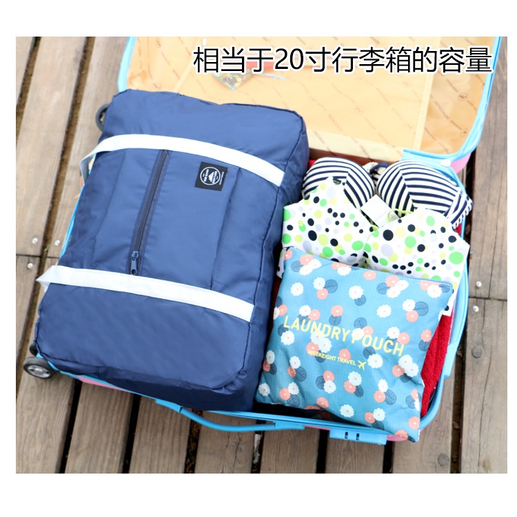 Túi Du Lịch Chống Nước Màu Trơn Xếp Gọn Tiện Ích L1022