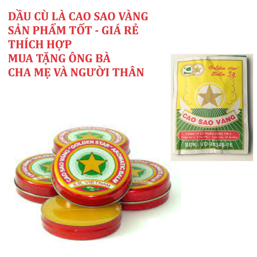 CAO SAO VÀNG Việt Nam dầu cù là chính hãng dược TW3 1 gói